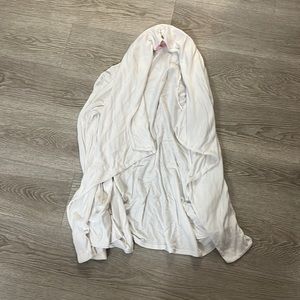 White athletic cardigan